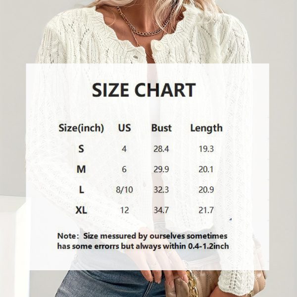 Airy Openwork Round-Neck Cardigan — Button Front, Spring/Summer (S–XL) - Image 6