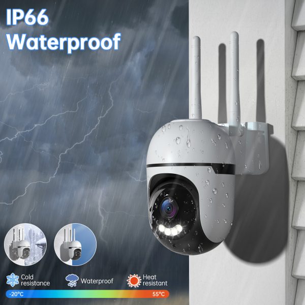 3MP Mini PTZ Wi-Fi Camera — 350° Pan/90° Tilt, Auto-Track, 2-Way Audio - Image 4