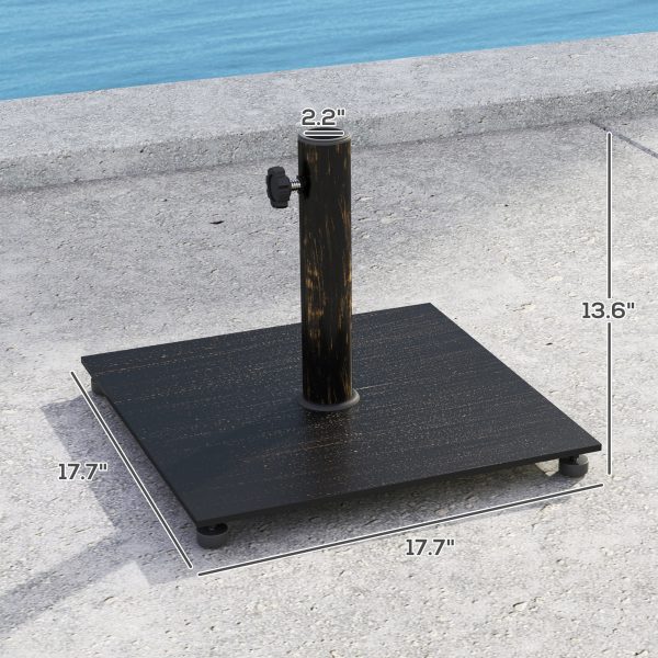 29 lb Square Umbrella Base — Bronze Metal, Fits 1.5″ & 1.9″ Poles - Image 4
