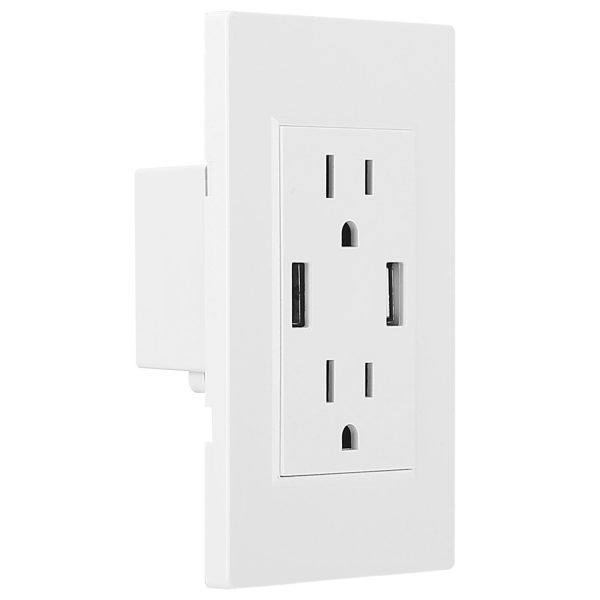 Dual-USB Wall Outlet (2.4A) — US Standard, Black/White, Smart Fast-Charge - Image 10