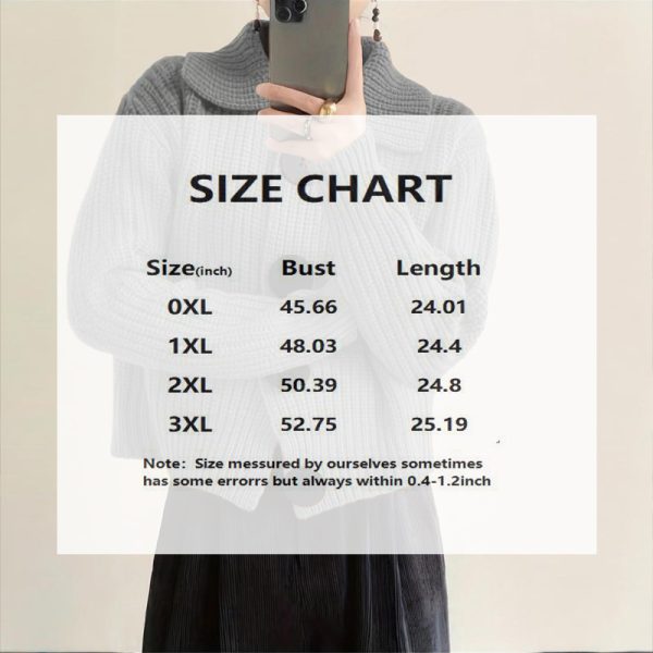 Plus-Size Ribbed Cardigan — Single-Breasted, Long Sleeve (0XL–3XL) - Image 10