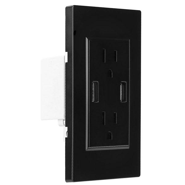 Dual-USB Wall Outlet (2.4A) — US Standard, Black/White, Smart Fast-Charge - Image 9