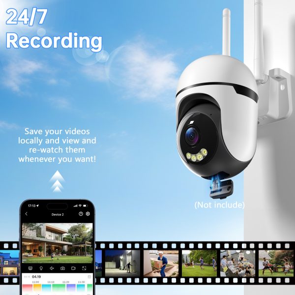 3MP Mini PTZ Wi-Fi Camera — 350° Pan/90° Tilt, Auto-Track, 2-Way Audio - Image 3
