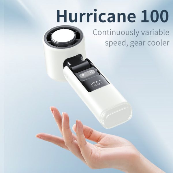 Foldable Turbo Handheld Fan — 4-Speed, Cooling Plate, 4000mAh, LED/Night-Light - Image 3