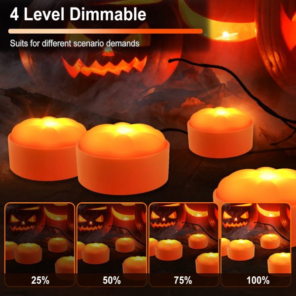 4-Pack LED Pumpkin Lights — Remote, 2 Modes & Timers - Image 2