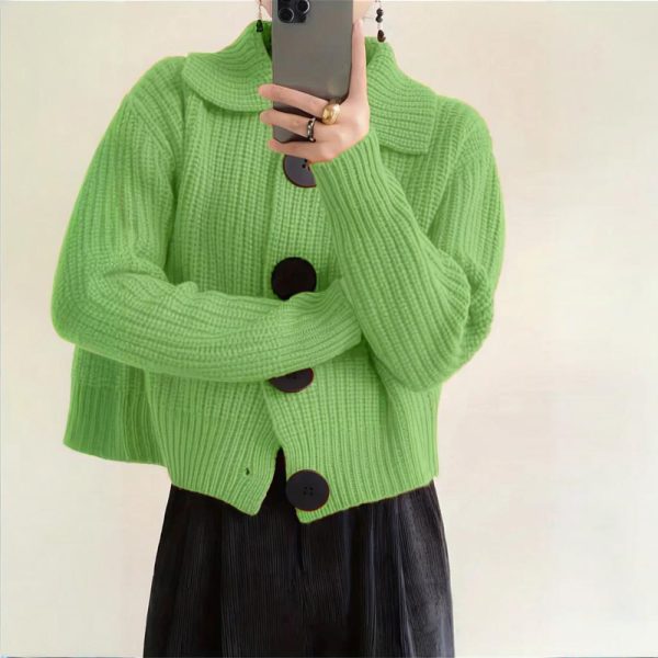Plus-Size Ribbed Cardigan — Single-Breasted, Long Sleeve (0XL–3XL) - Image 7