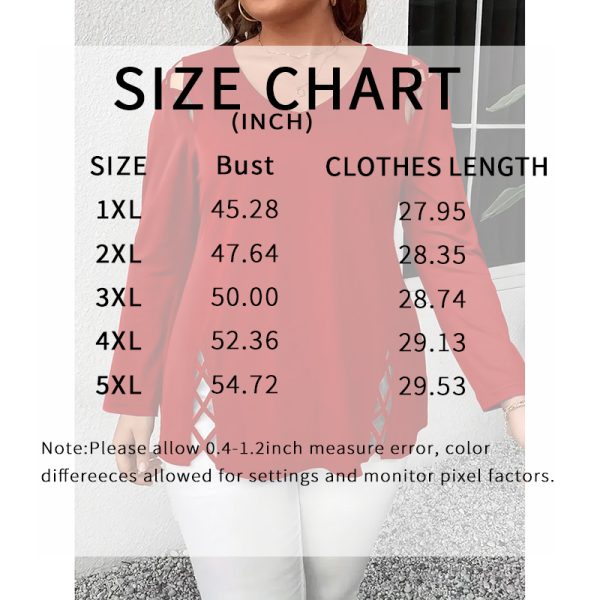 Curvy Criss-Cross V-Neck Tunic — Long Sleeve, Soft Stretch (1X–5X) - Image 11