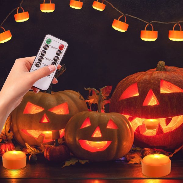 4-Pack LED Pumpkin Lights — Remote, 2 Modes & Timers - Image 5