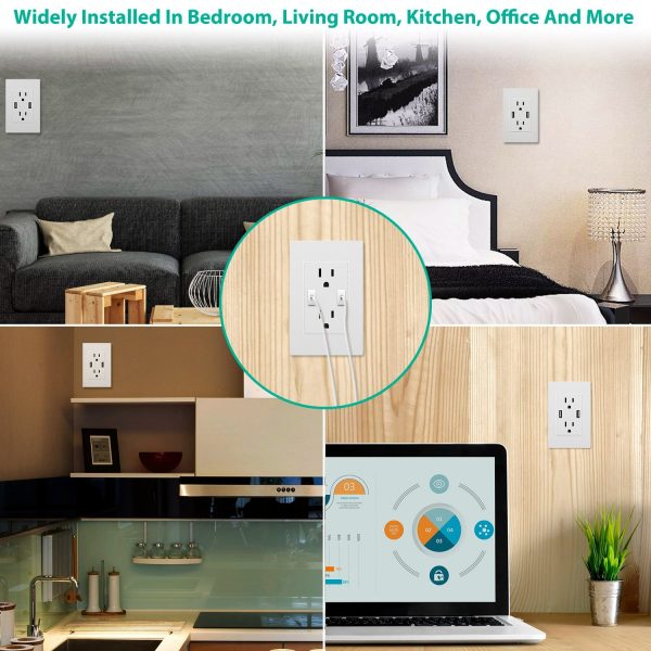 Dual-USB Wall Outlet (2.4A) — US Standard, Black/White, Smart Fast-Charge - Image 7