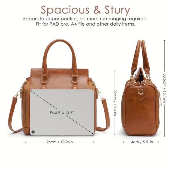 Women's Multifunctional Leather Shoulder Bag Handbag - Image 10