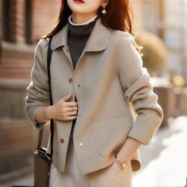 Retro Raglan Coat — Single-Breasted, Pockets, M–4XL - Image 2