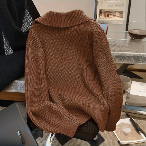 Plus-Size Ribbed Cardigan — Single-Breasted, Long Sleeve (0XL–3XL) - Image 3