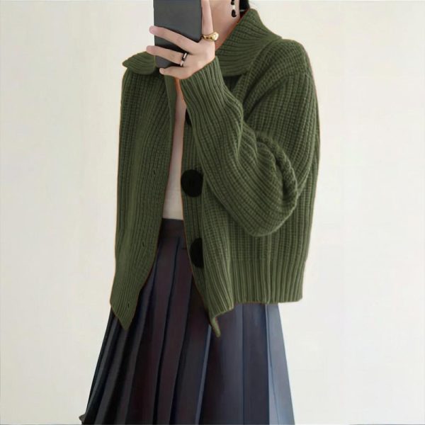 Plus-Size Ribbed Cardigan — Single-Breasted, Long Sleeve (0XL–3XL) - Image 5