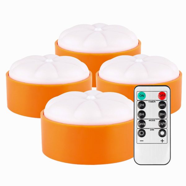 4-Pack LED Pumpkin Lights — Remote, 2 Modes & Timers - Image 7