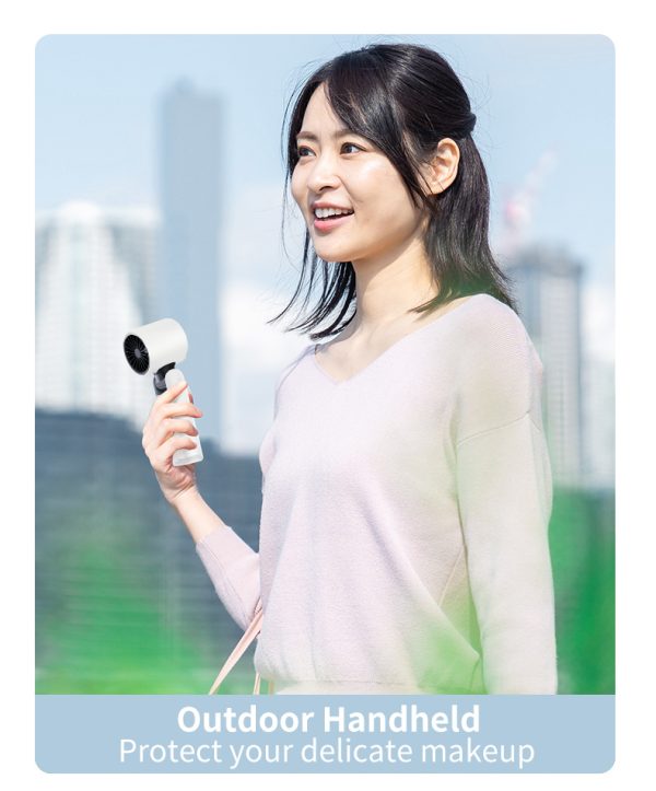 Foldable Turbo Handheld Fan — 4-Speed, Cooling Plate, 4000mAh, LED/Night-Light - Image 2