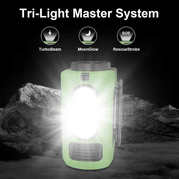 10,000mAh Clip-On Waist Fan — 5-Speed Turbo, Power Bank & LED (Army Green) - Image 6