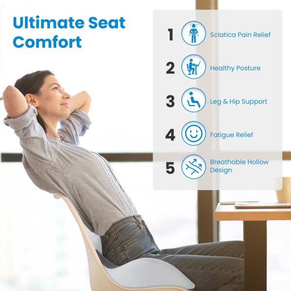 Memory Foam Seat Cushion — breathable, supportive, stays put - Image 3
