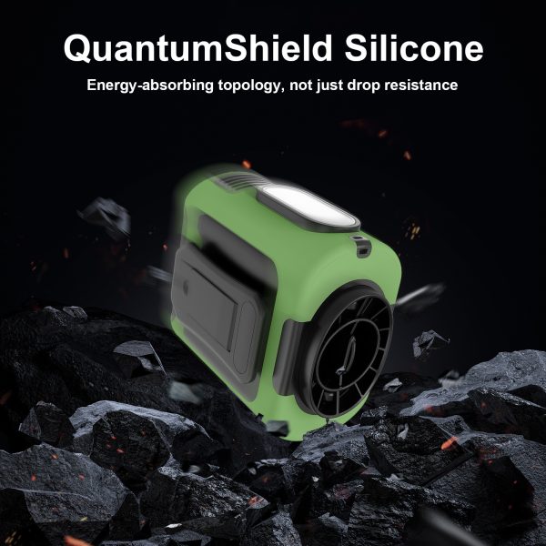 10,000mAh Clip-On Waist Fan — 5-Speed Turbo, Power Bank & LED (Army Green) - Image 8