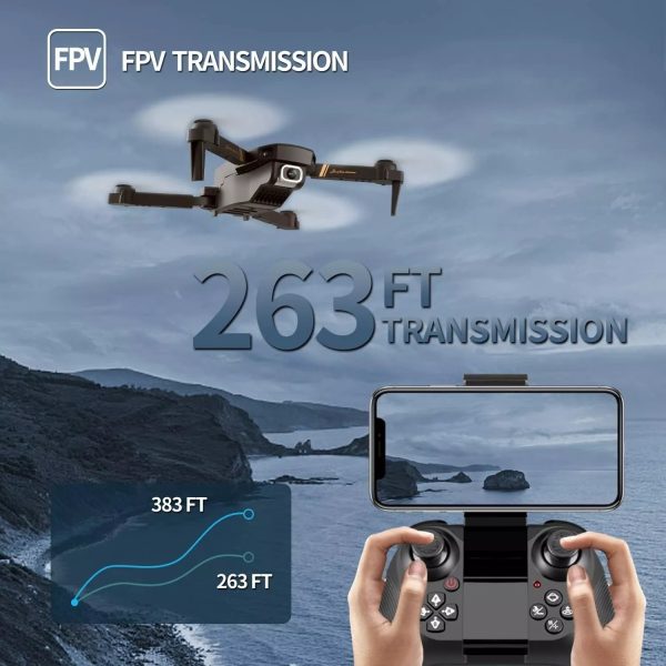 4DRC V4 Foldable Mini Drone — 1080p Cam, 90° Tilt, 3 Batteries (≈26-min), Beginner-Friendly - Image 2