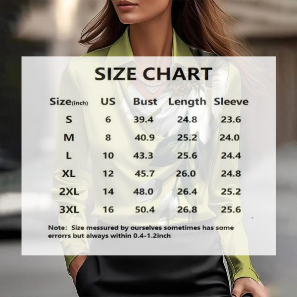 Floral Collared Button-Down Blouse — Long Sleeve, Stretch Comfort (S–3XL) - Image 2