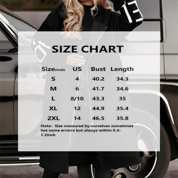 Letter-Print Hooded Windbreaker — Zip Front, Pockets, Longline (S–XXL) - Image 7