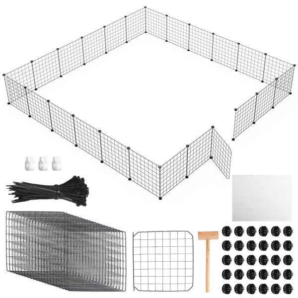 Modular Small-Animal Playpen w/ Door — Metal Wire, Indoor/Outdoor (42″ Sq., 28″ H) - Image 5