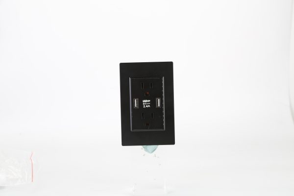 Dual-USB Wall Outlet (2.4A) — US Standard, Black/White, Smart Fast-Charge - Image 4