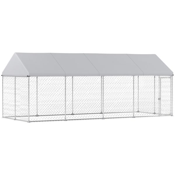 Heavy-Duty Chain-Link Dog Kennel w/ Roof — 19.7′ × 7.5′ × 7.9′ - Image 2