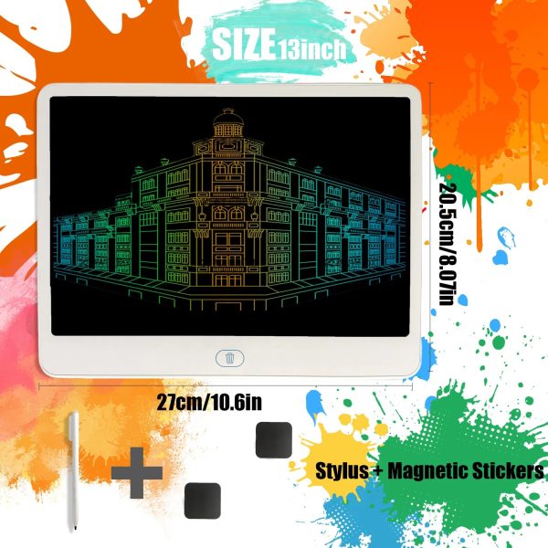 13″ Color LCD Doodle Board — Erasable Writing Tablet, Eye-Safe, Mess-Free Fun - Image 5