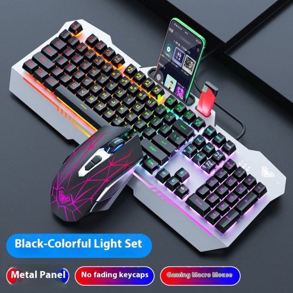 Wired Mechanical-Feel Gaming Set — F3010 Keyboard + S-Series Mouse + Optional S60x Headset & Pad - Image 3