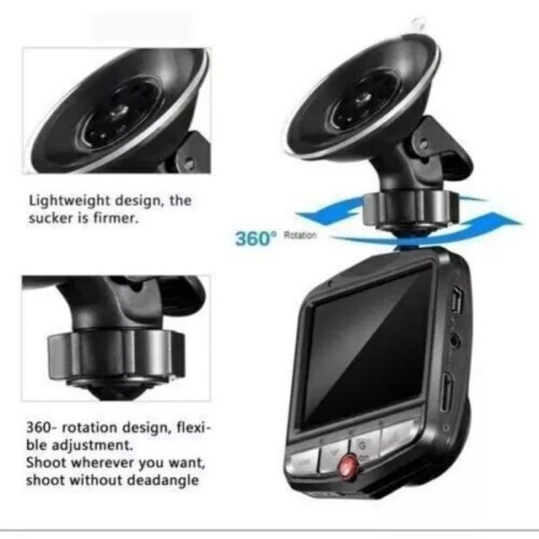 1080p Dash Cam — 2.4″ Screen, 170° Wide, Night Vision, G-Sensor (Front/Rear Mount) - Image 4