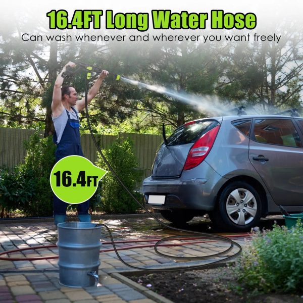 Cordless Pressure Washer — 435 PSI, 6-in-1 Nozzle, Foam Tank, 21 V 15,000 mAh Battery + Carry Case - Image 9