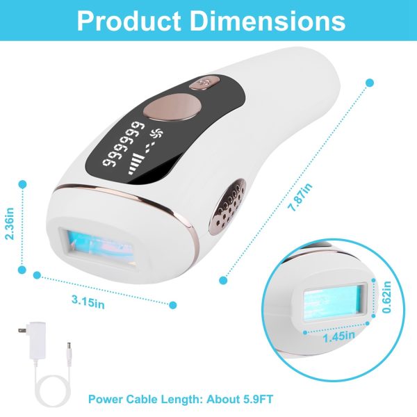 IPL Hair Removal w/ Ice-Cooling — 999,999 Flashes, 5 Levels, Auto/Manual, Face & Body - Image 6