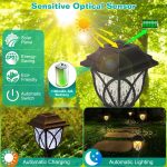 6-Pack Solar Path Lights — Water-Ripple Glow, Auto On/Off, IP45 (Warm Yellow)