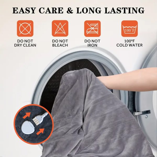 Queen Heated Blanket — Dual-Zone, 10 Heat Levels, Auto Shut-Off, Machine-Washable Flannel - Image 5