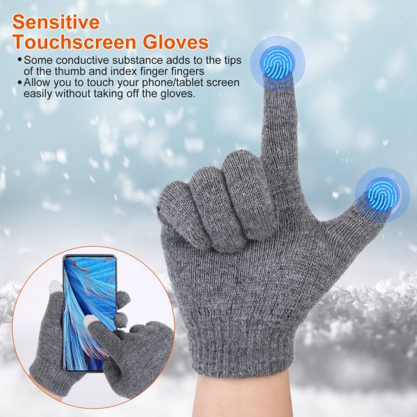 3-Piece Fleece-Lined Winter Knit Set — Beanie, Neck Warmer & Touchscreen Gloves (Unisex) - Image 5