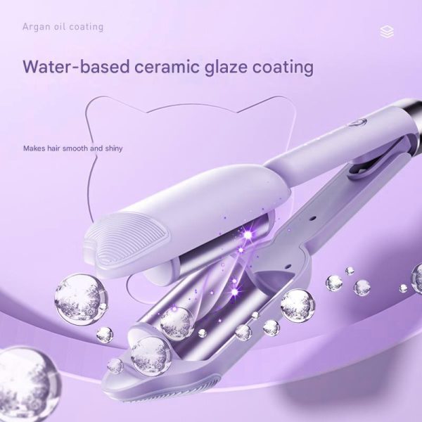 Cat Paw Curling Wand — 36 mm Water-Wave “Sheep Curls”, Ceramic Barrel, Travel-Ready - Image 6
