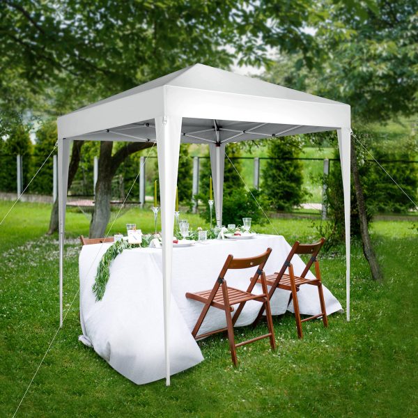 6.5′×6.5′ Pop-Up Canopy — White, UV/Waterproof, 3-Height Legs + Carry Bag - Image 6