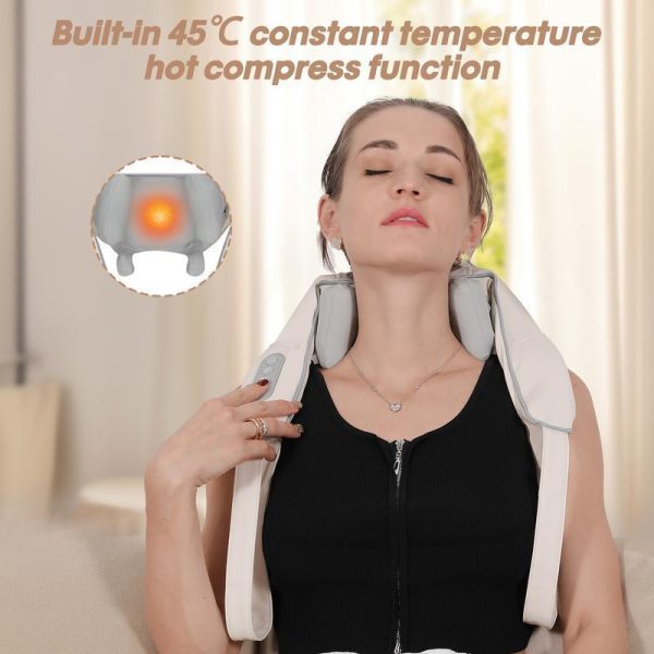 Rechargeable Shiatsu Neck & Shoulder Massager — Portable Pain Relief for Home & Car - Image 3