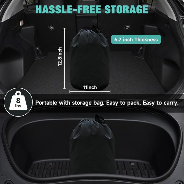 Tesla Model Y Inflatable Camping Mattress — Fits 2020–2023, Cup Holders + Phone Stand, 12V Pump, 2 Pillows, Bag - Image 9