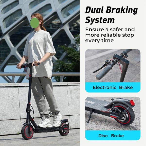 8.5" Foldable E-Scooter — 36V/7.5Ah, 350W RWD, 16 mph, up to 18 mi - Image 2
