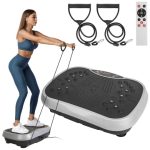 Whole-Body Vibration Platform — 120 Speeds, 3 Modes, Remote + Bands, 331 lb Capacity (Blue)