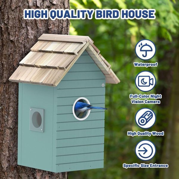 Smart Bird Feeder with Camera — AI ID (10,000+ species), 3MP, 2.4 GHz Wi-Fi, 1.5" Close Focus (Blue) - Image 5