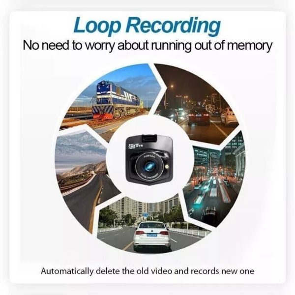 1080p Dash Cam — 2.4″ Screen, 170° Wide, Night Vision, G-Sensor (Front/Rear Mount) - Image 9