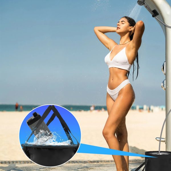 Portable Camping Shower Kit — IPX7 Pump, 6000mAh Battery, LED Temp Readout, 4-Mode Filtered Head + 5.3-Gal Foldable Bucket (GPCT5370) - Image 6