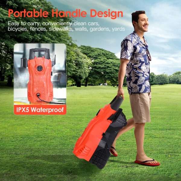 1740-PSI Electric Pressure Washer — 1400W, 2.6 GPM, Adjustable Nozzle, Soap Dispenser, IPX5 - Image 6