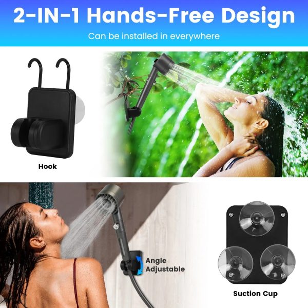 Portable Camping Shower Kit — IPX7 Pump, 6000mAh Battery, LED Temp Readout, 4-Mode Filtered Head + 5.3-Gal Foldable Bucket (GPCT5370) - Image 8
