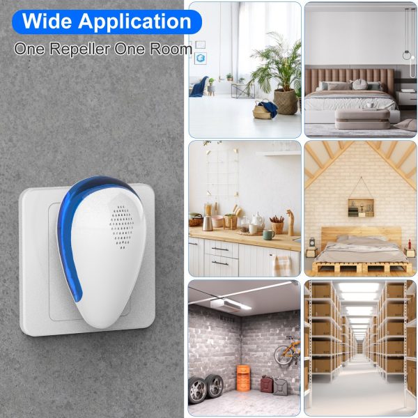 6-Pack Ultrasonic Pest Repellers — 22–65 kHz, Up to 1200 ft² Each, Plug-In, Child/Pet-Safe* - Image 6