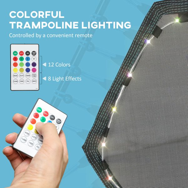 45″ Quiet Bungee Rebounder — LED Glow, 3-Height Handle, 220 lb (Blue) - Image 4