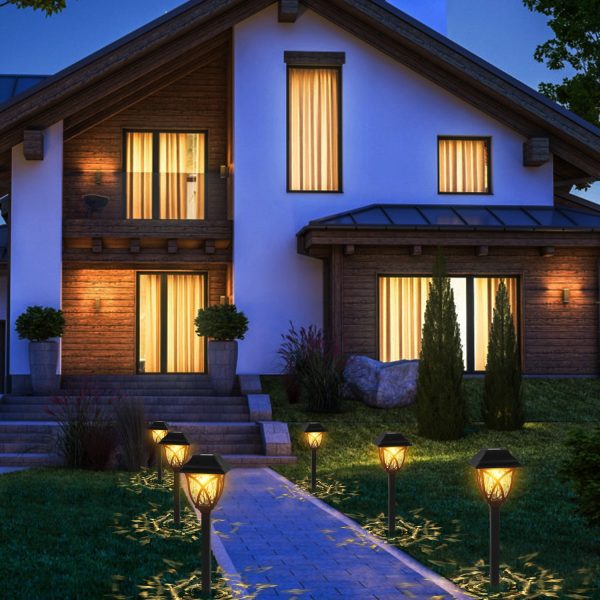 6-Pack Solar Path Lights — Water-Ripple Glow, Auto On/Off, IP45 (Warm Yellow) - Image 5